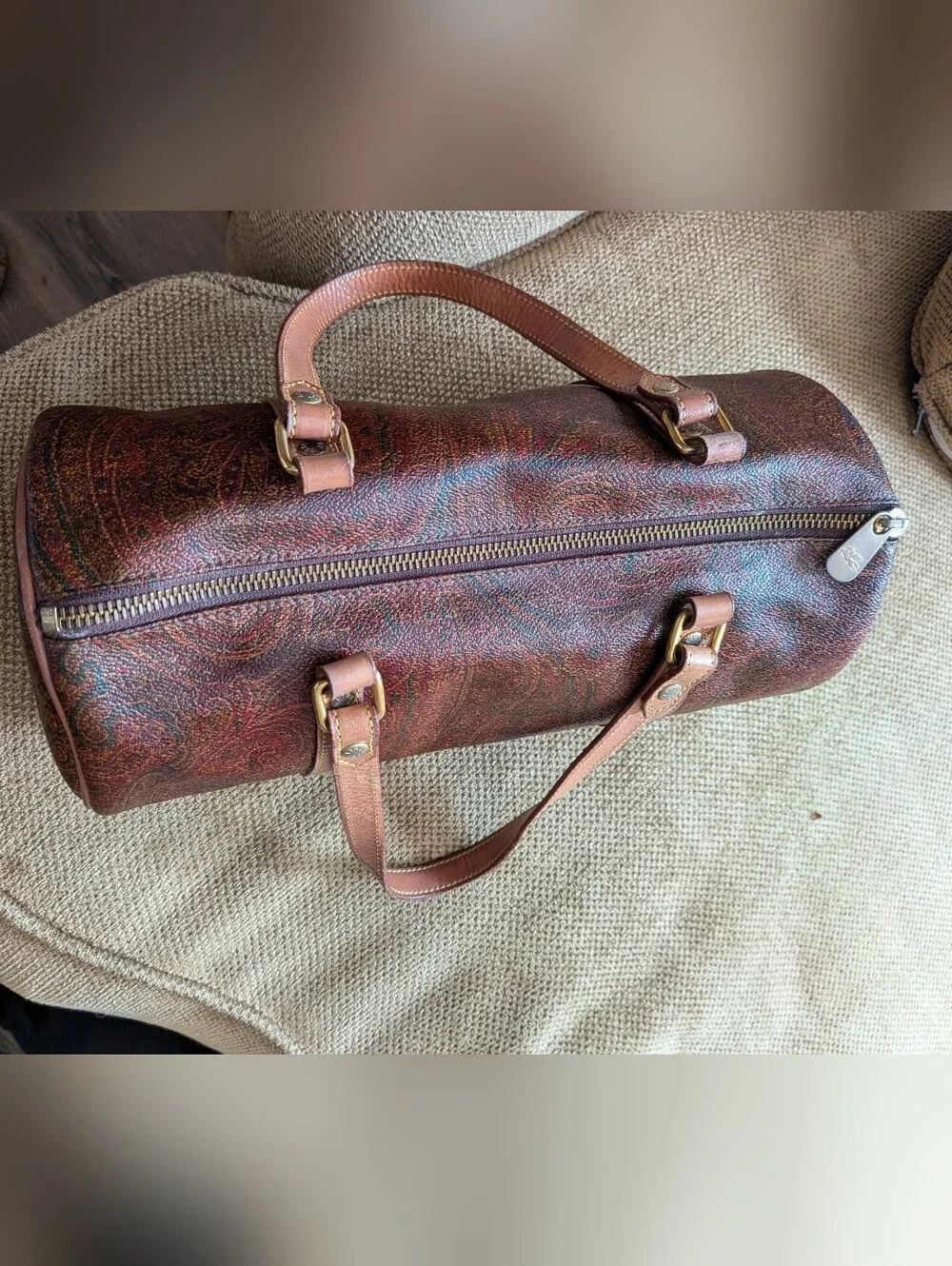 Etro Small Paisley Barrel Bag Vintage